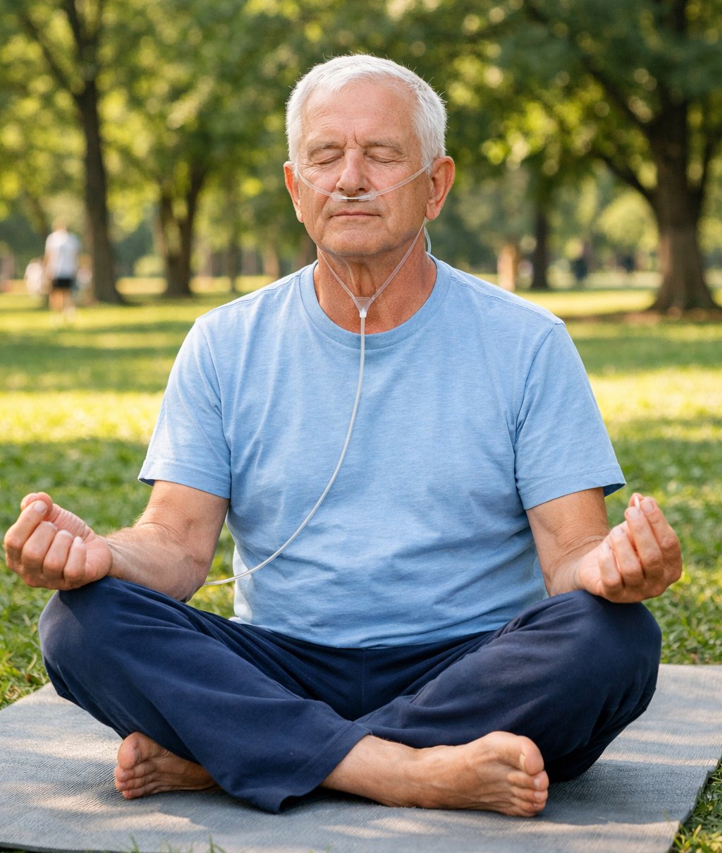 COPD patient using oxygen therapy